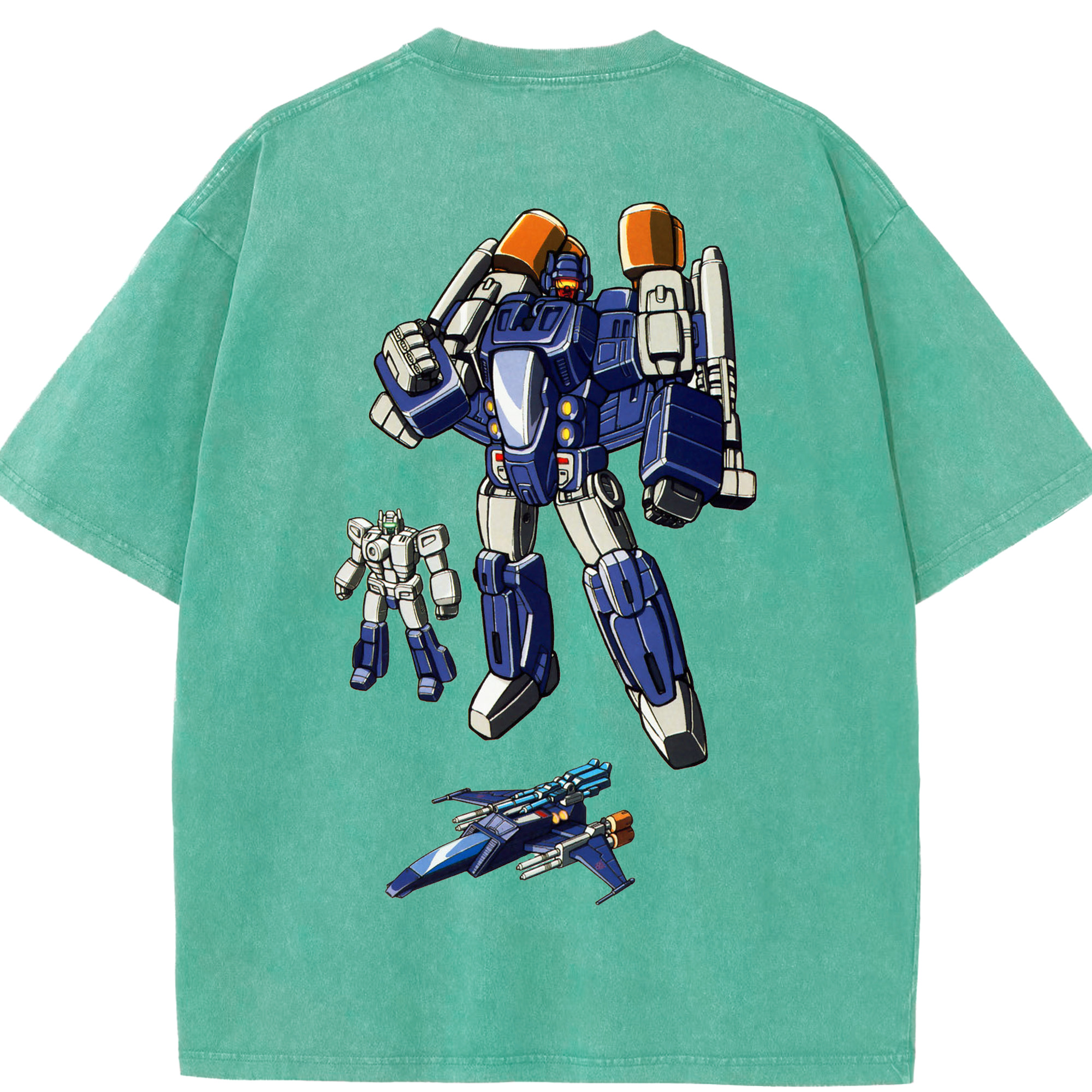 （画像用）  綿100% ヴィンテージ風 半袖Tシャツ（背面プリント）